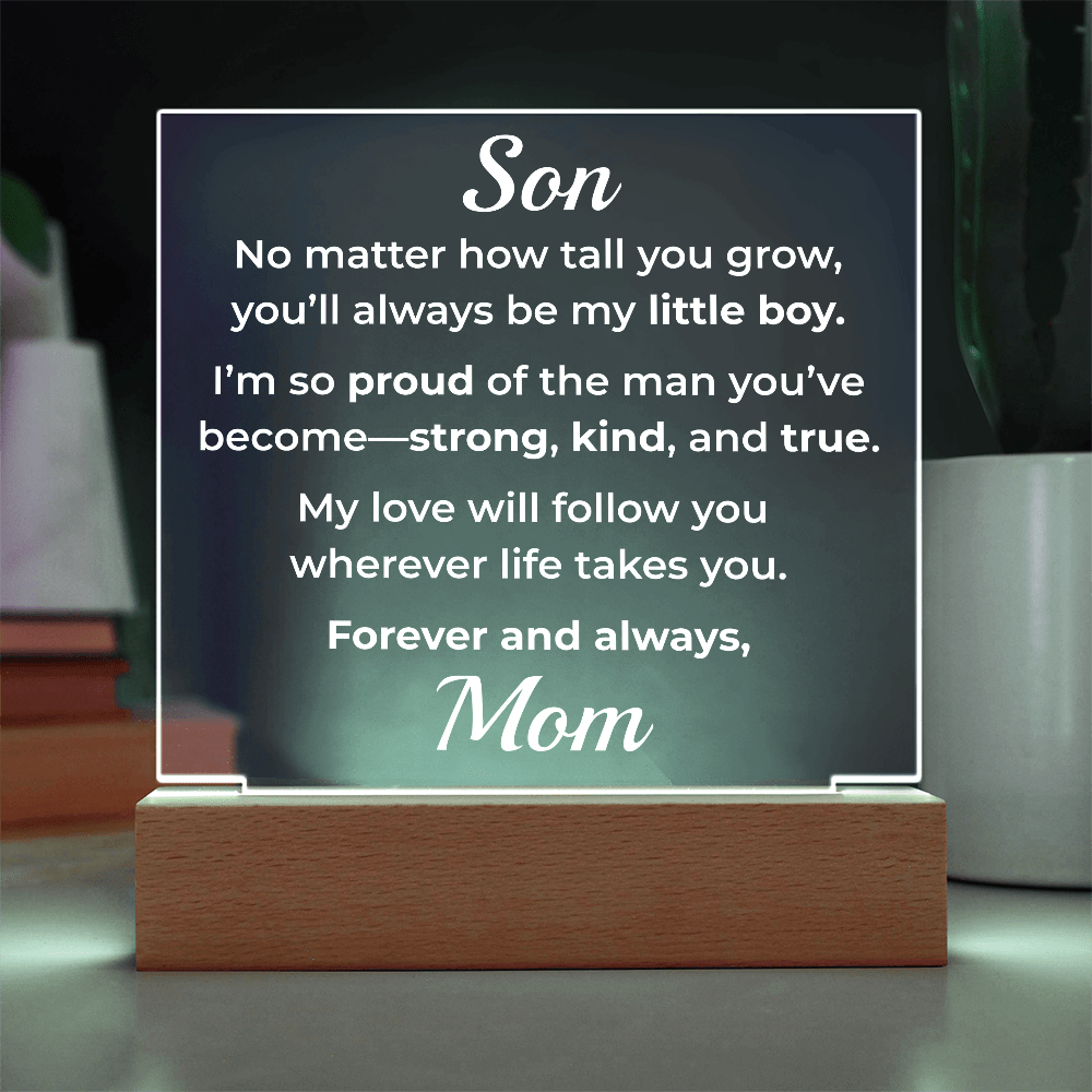 ShineOn Fulfillment Jewelry To My Son – LED Acrylic Plaque - GHR1197