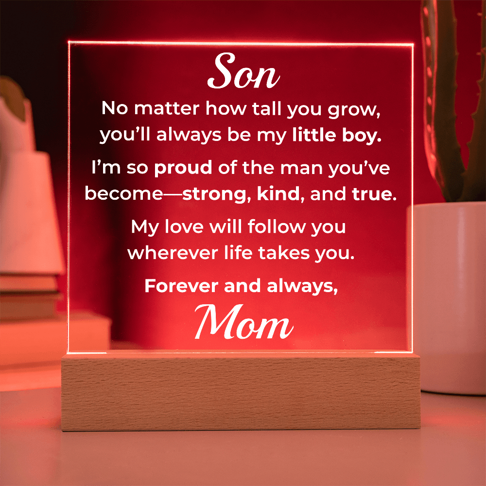 ShineOn Fulfillment Jewelry To My Son – LED Acrylic Plaque - GHR1197