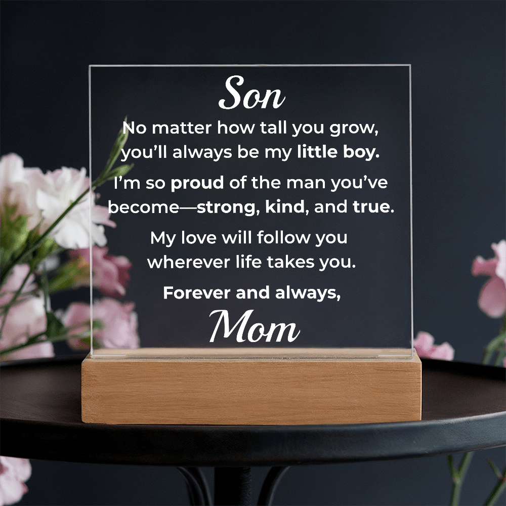 ShineOn Fulfillment Jewelry To My Son – LED Acrylic Plaque - GHR1197