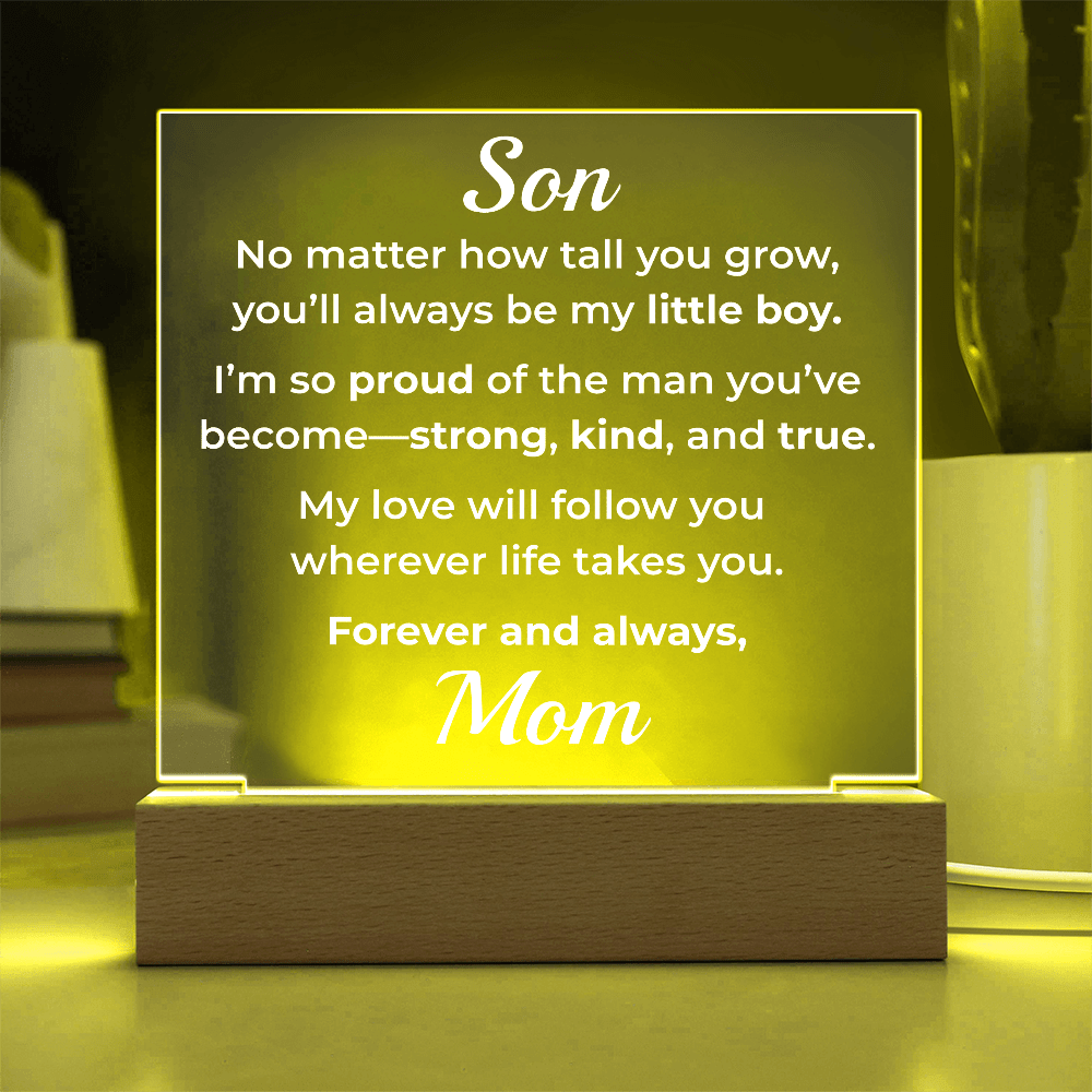 ShineOn Fulfillment Jewelry To My Son – LED Acrylic Plaque - GHR1197