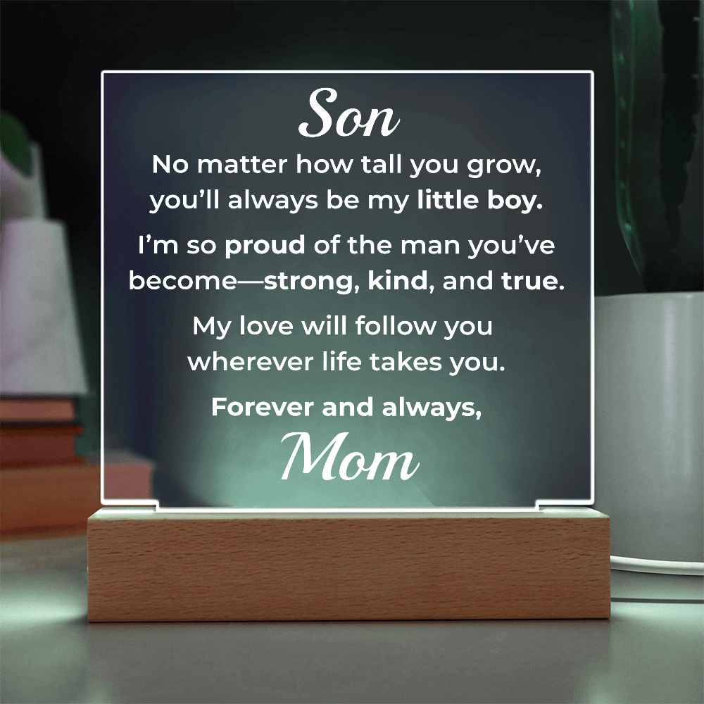 ShineOn Fulfillment Jewelry To My Son – LED Acrylic Plaque - GHR1197