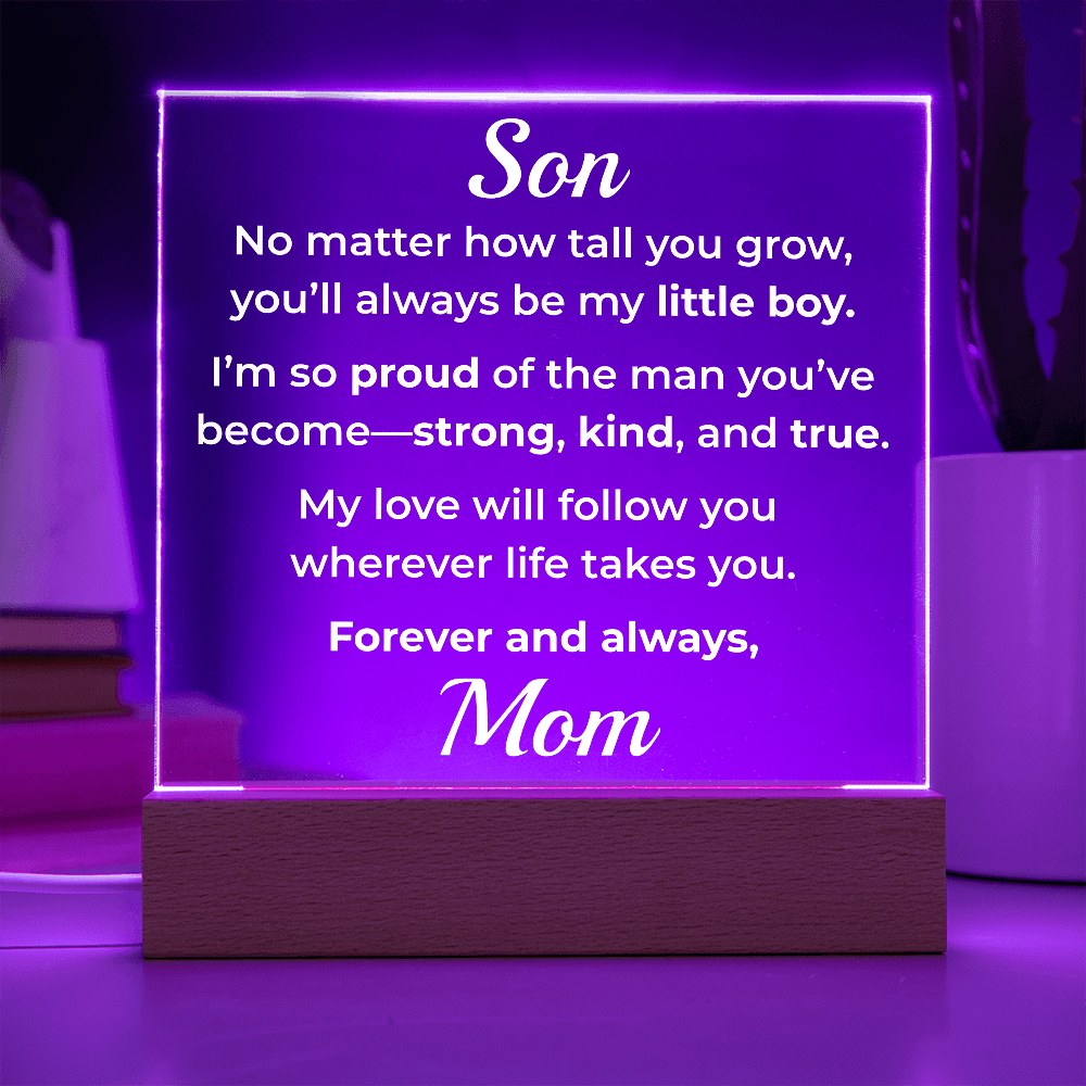 ShineOn Fulfillment Jewelry To My Son – LED Acrylic Plaque - GHR1197
