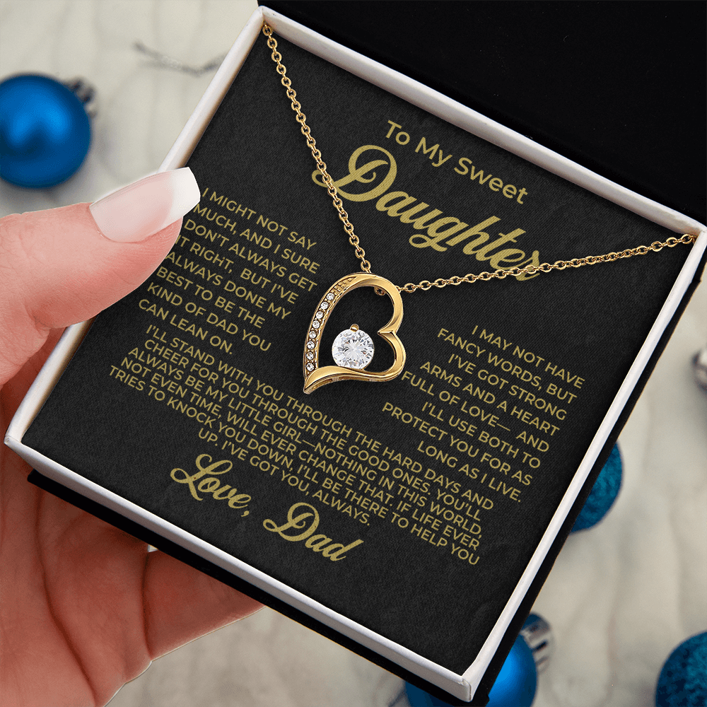 ShineOn Fulfillment Jewelry To My Sweet Daughter - Forever Love Necklace - GHR1085