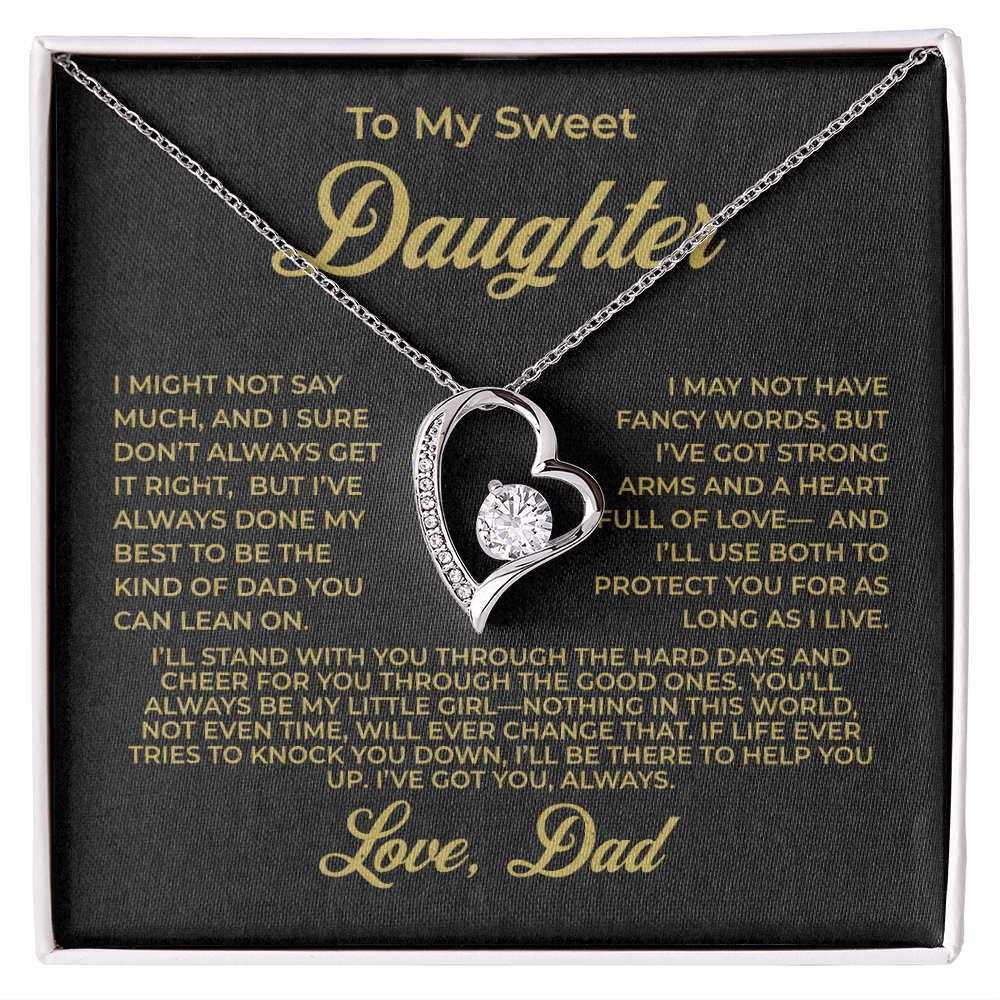 ShineOn Fulfillment Jewelry To My Sweet Daughter - Forever Love Necklace - GHR1085