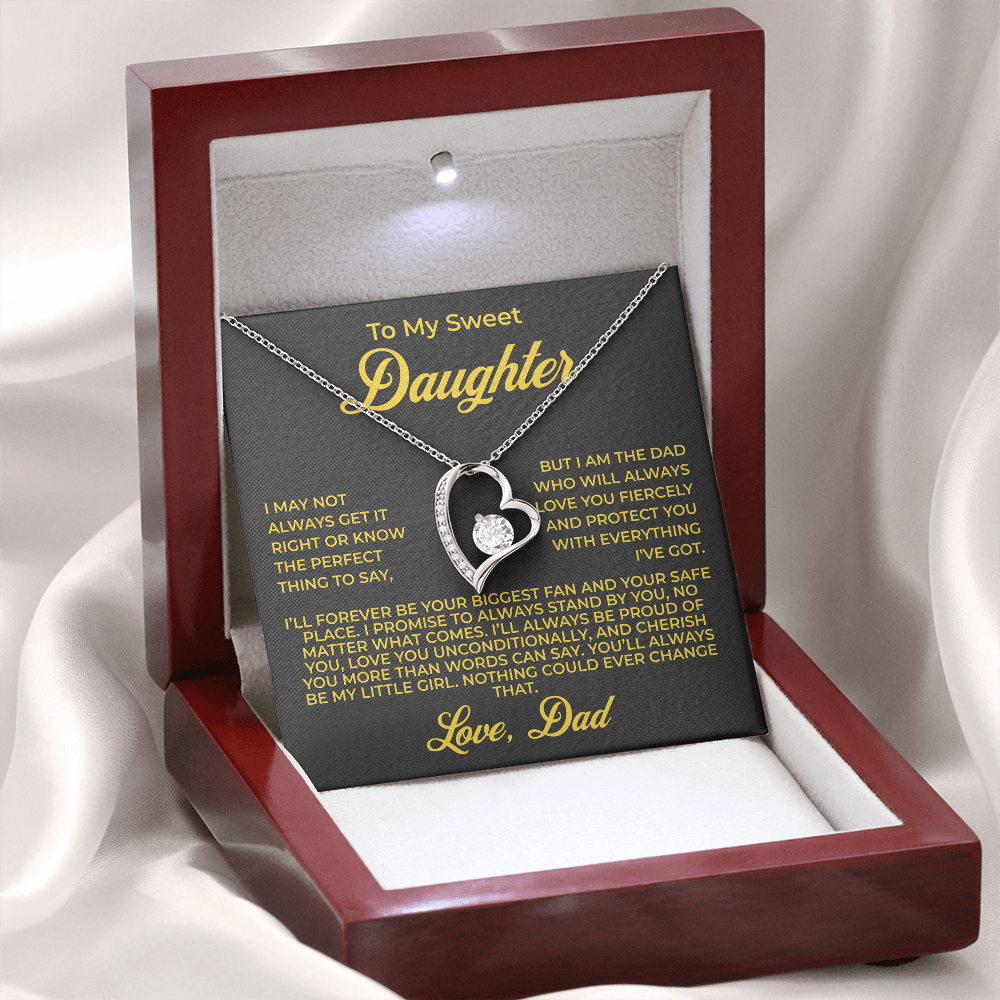 ShineOn Fulfillment Jewelry To My Sweet Daughter - Forever Love Necklace - GHR1108