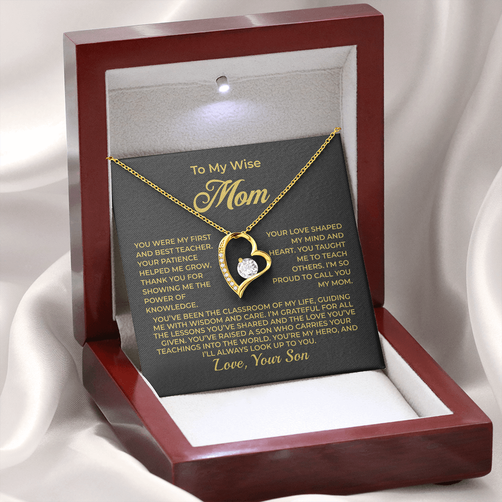 ShineOn Fulfillment Jewelry To My Wise Mom - Forever Love Necklace - GHR1094