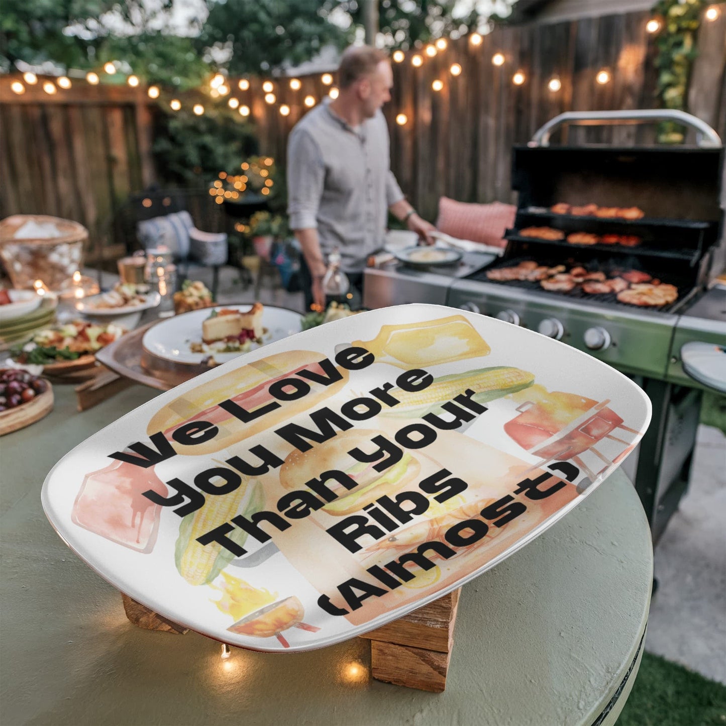 ShineOn Fulfillment Kitchenware 10”x14” Platter BBQ Catchall Tray - GHR1133