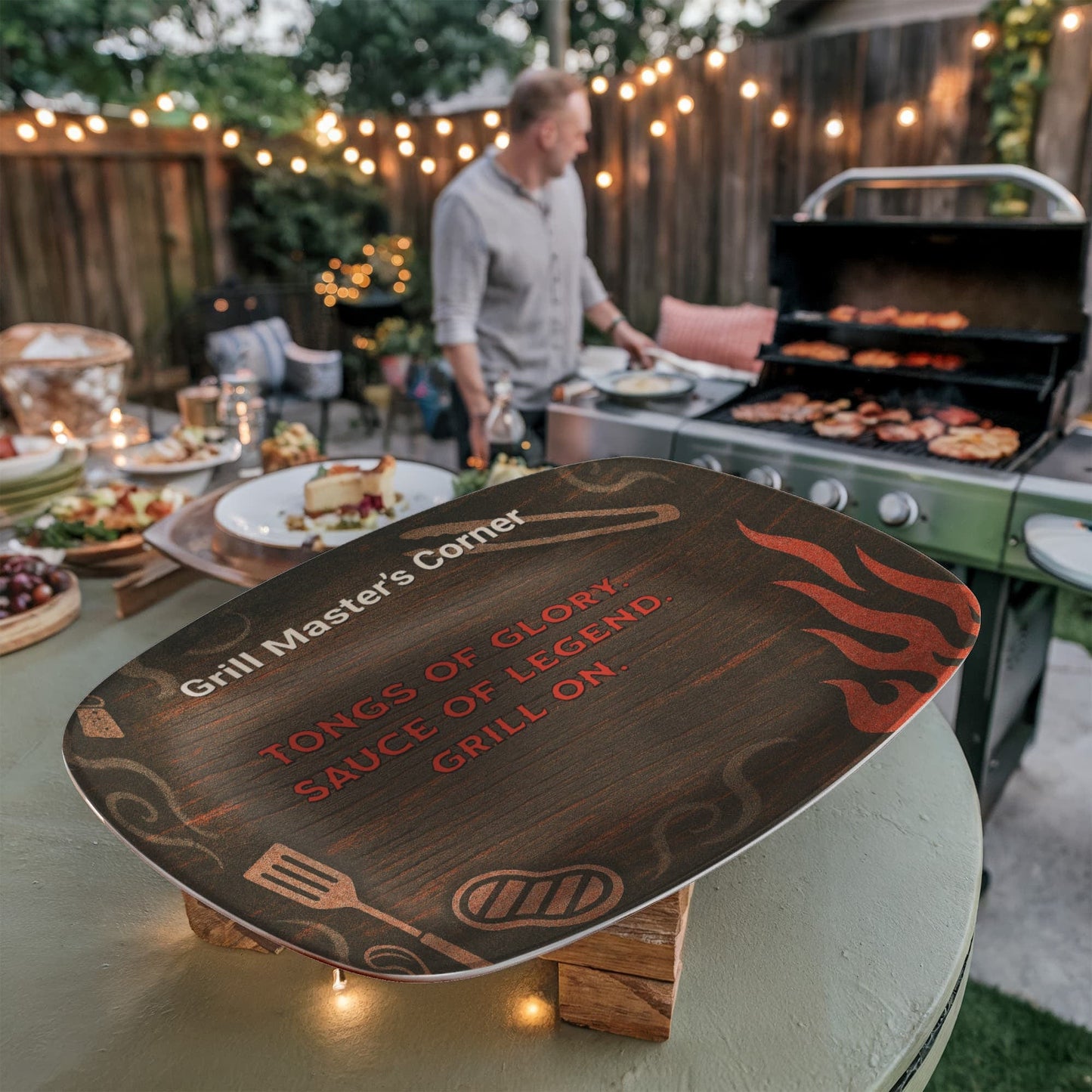 ShineOn Fulfillment Kitchenware 10”x14” Platter Grill Master's Corner – Catchall Tray - GHR1148