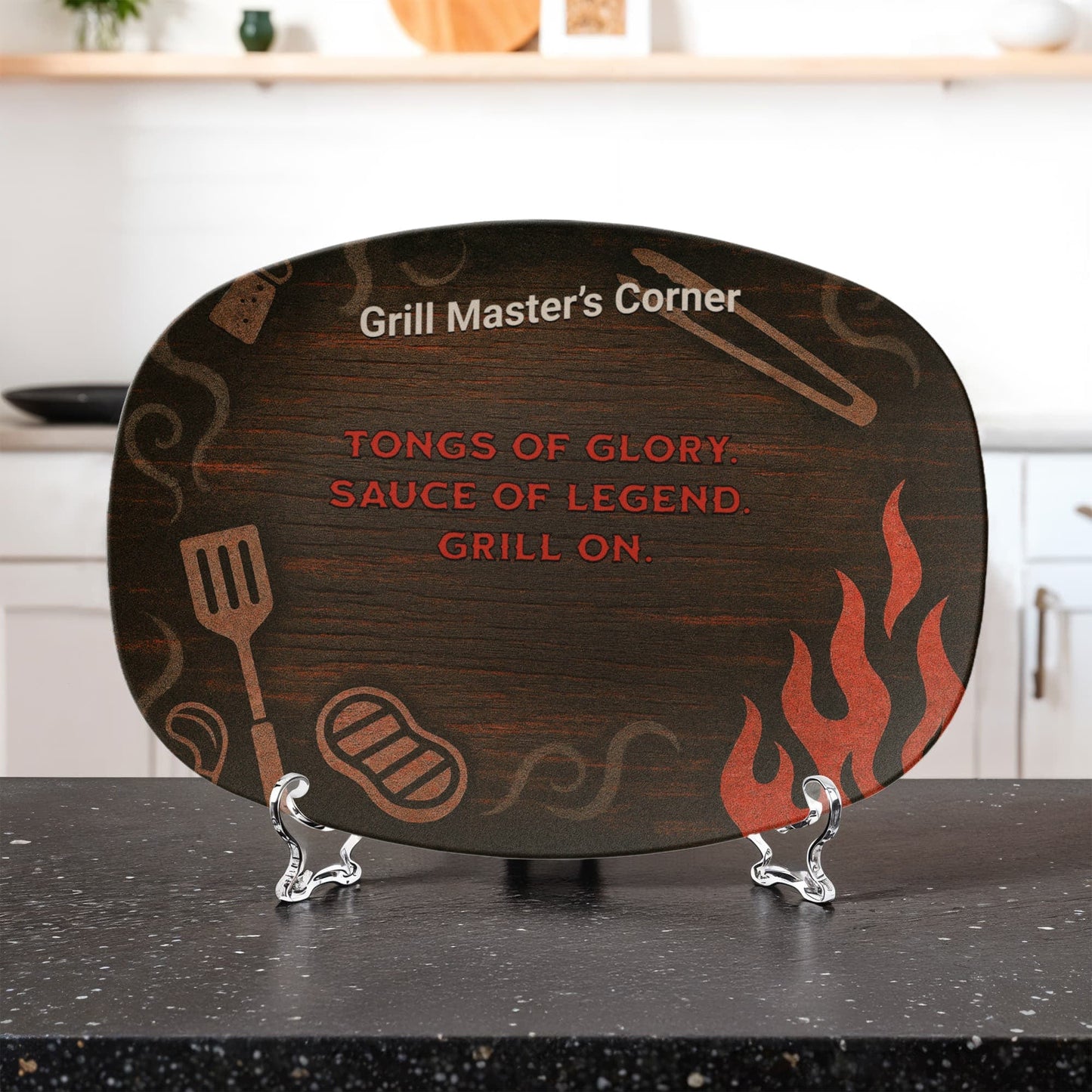 ShineOn Fulfillment Kitchenware 10”x14” Platter Grill Master's Corner – Catchall Tray - GHR1148
