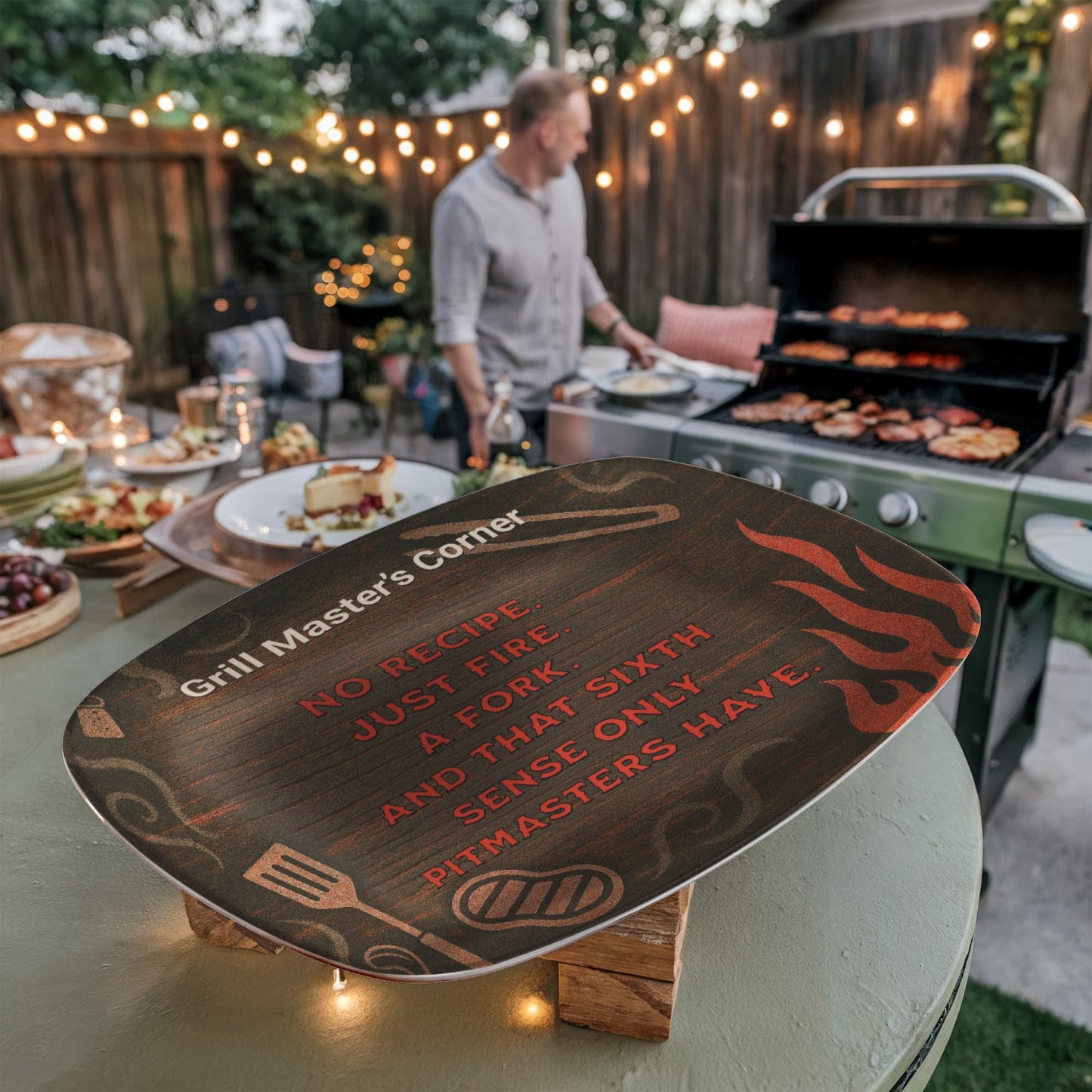 ShineOn Fulfillment Kitchenware 10”x14” Platter Grill Master's Corner – Catchall Tray - GHR1151