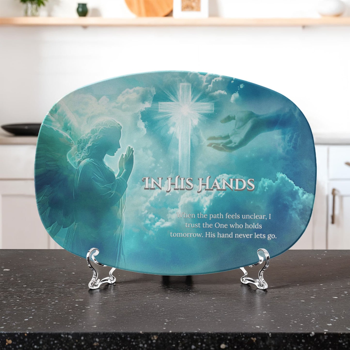 ShineOn Fulfillment Kitchenware 10”x14” Platter In His Hands – Catchall Tray - GHR1147