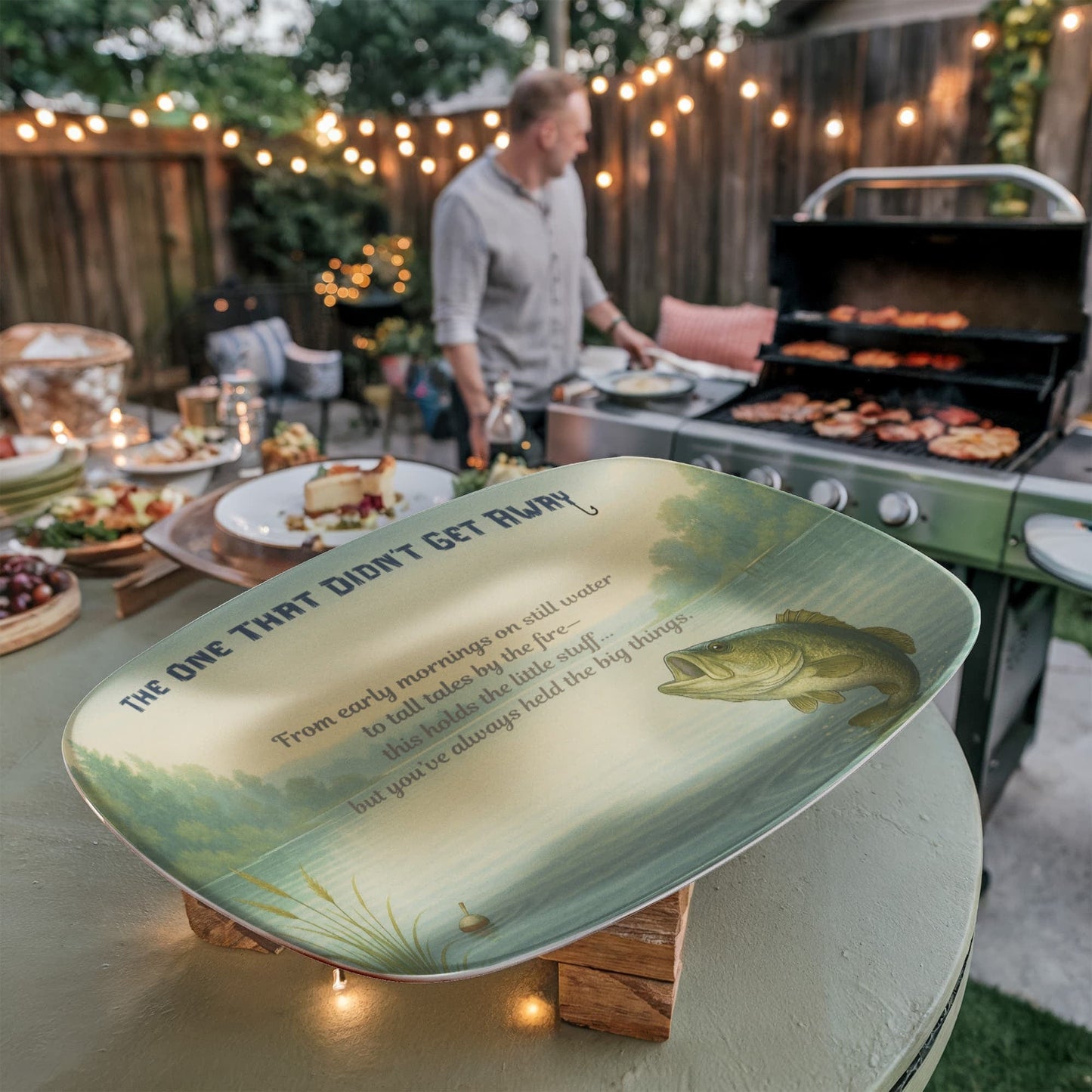 ShineOn Fulfillment Kitchenware 10”x14” Platter The One That Didn't Get Away – Fishing Catchall Tray - GHR1143
