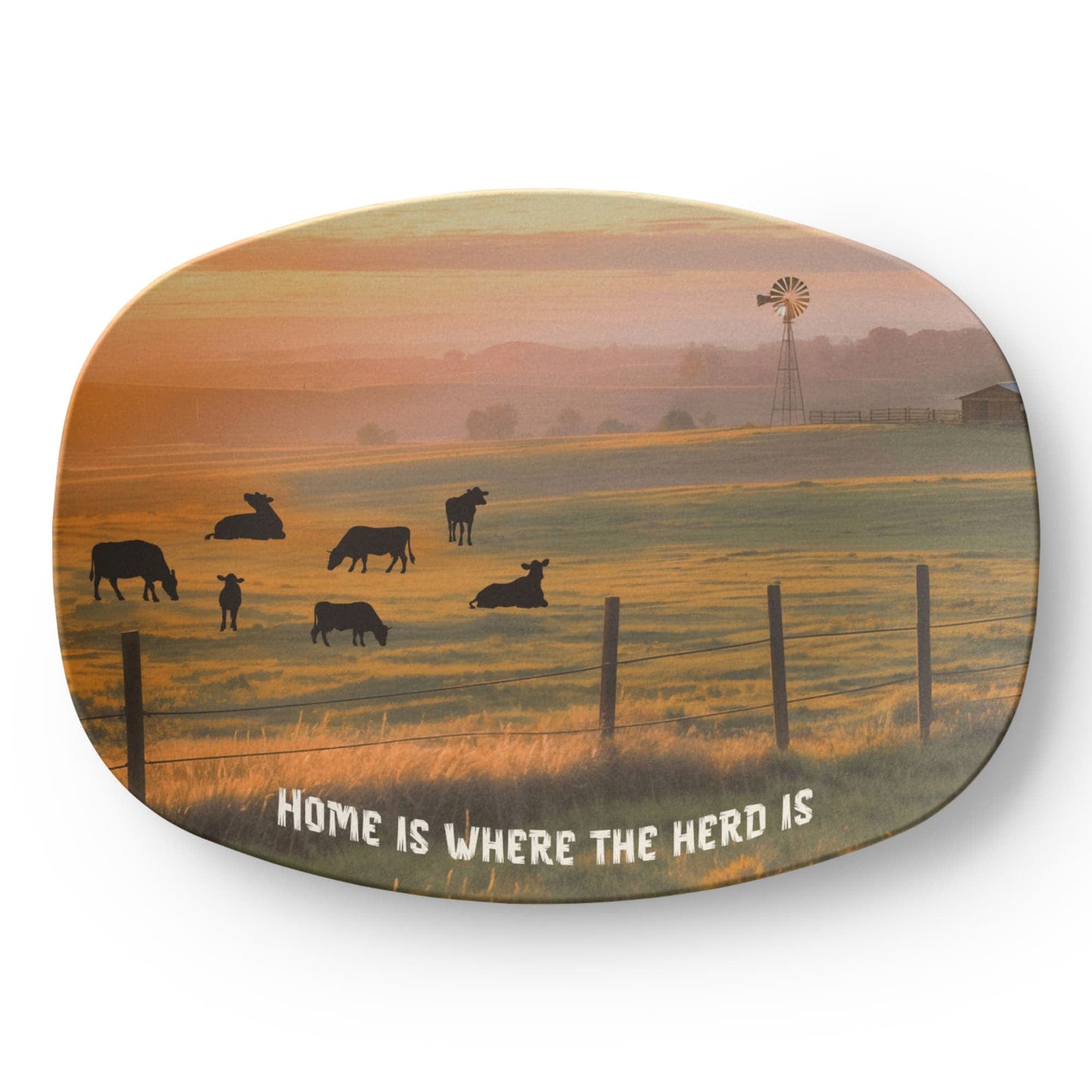ShineOn Fulfillment Kitchenware 10”x14” Platter Where the Cattle Roam – Catchall Tray - GHR1141