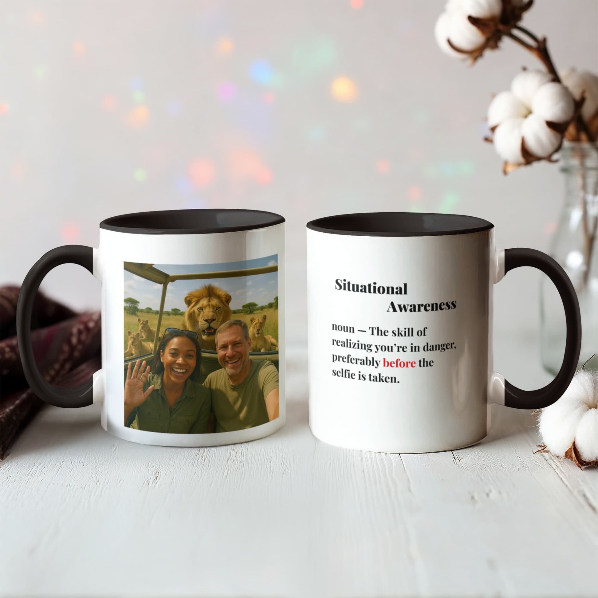 ShineOn Fulfillment Drinkware 11 oz. / Black Lion Situational Awareness Coffee Mug - GHR1165