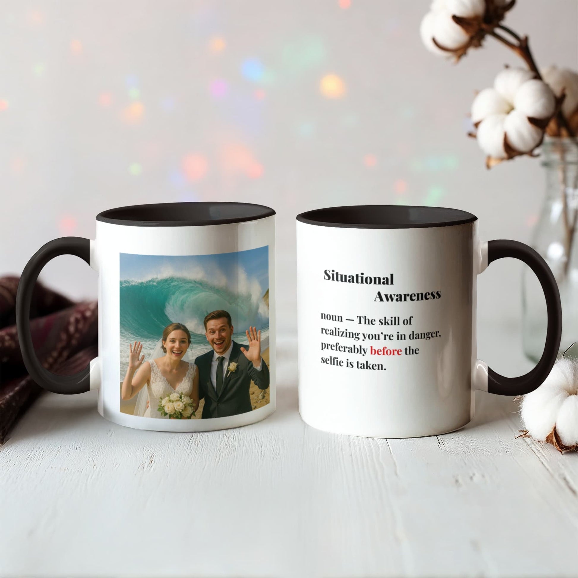ShineOn Fulfillment Drinkware 11 oz. / Black Wedding Situational Awareness Coffee Mug - GHR1173