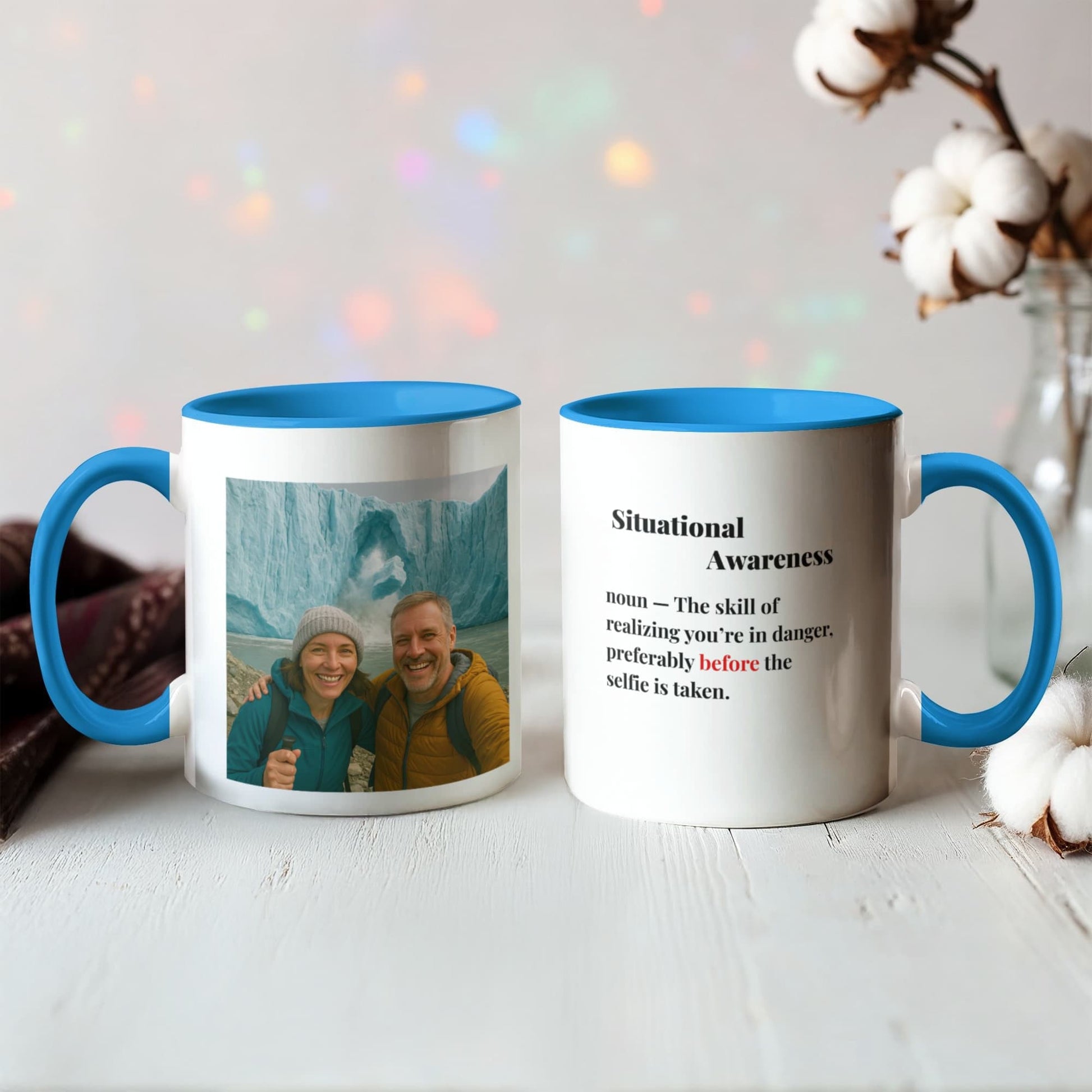 ShineOn Fulfillment Drinkware 11 oz. / Light Blue Calving Situational Awareness Coffee Mug - GHR1167
