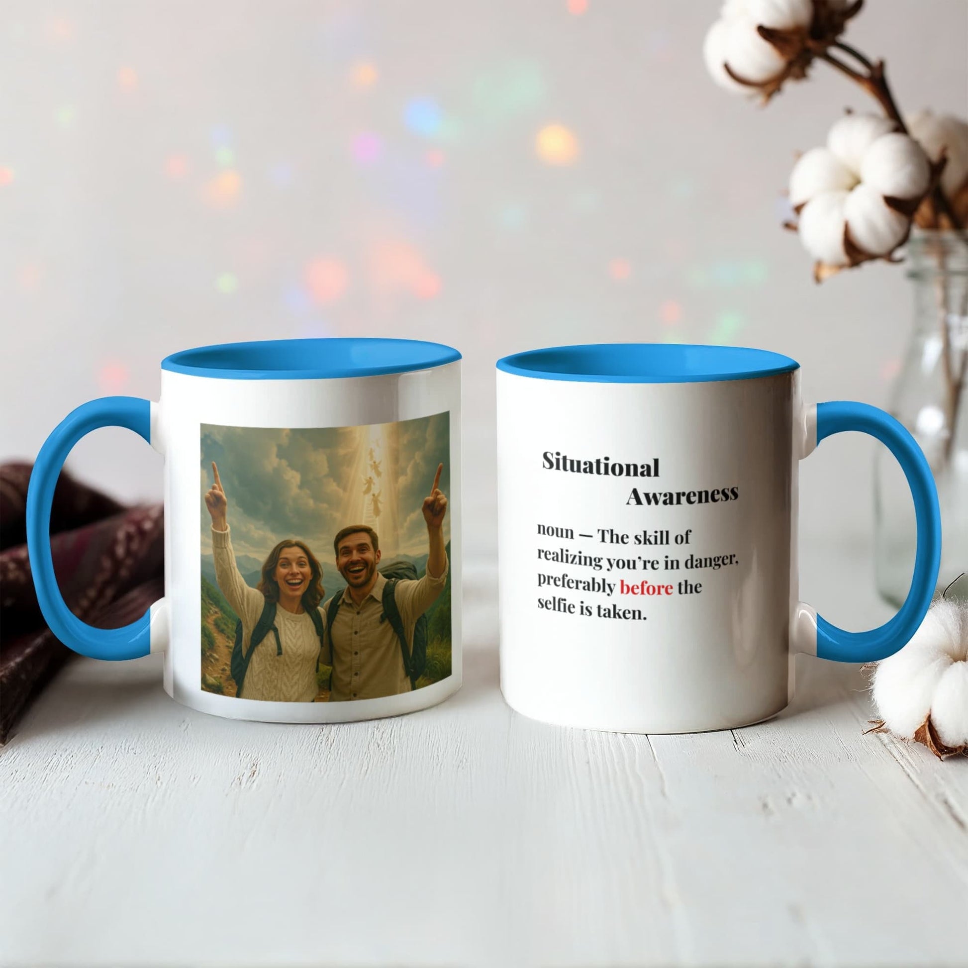 ShineOn Fulfillment Drinkware 11 oz. / Light Blue Rapture Situational Awareness Coffee Mug - GHR1181