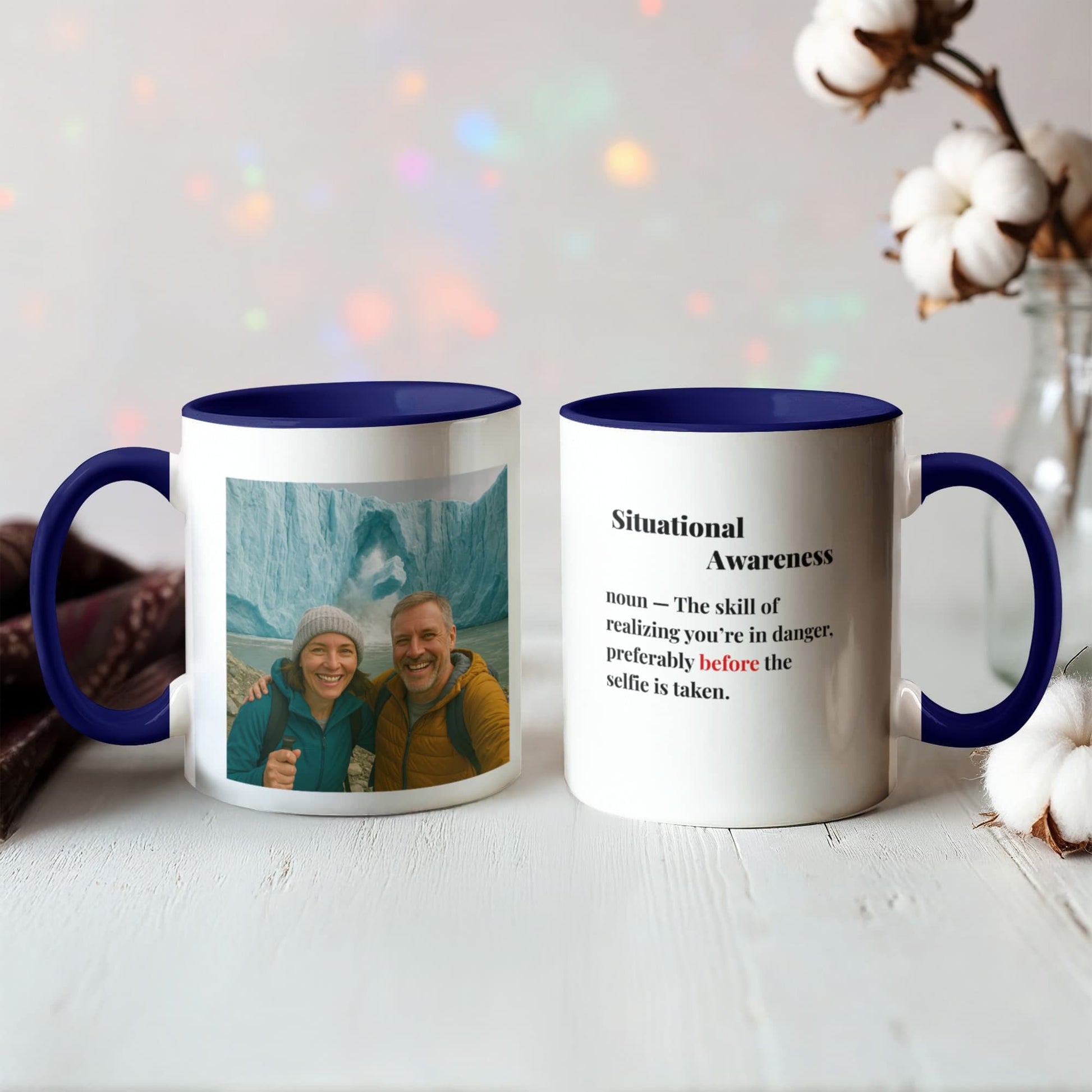 ShineOn Fulfillment Drinkware 11 oz. / Midnight Blue Calving Situational Awareness Coffee Mug - GHR1167