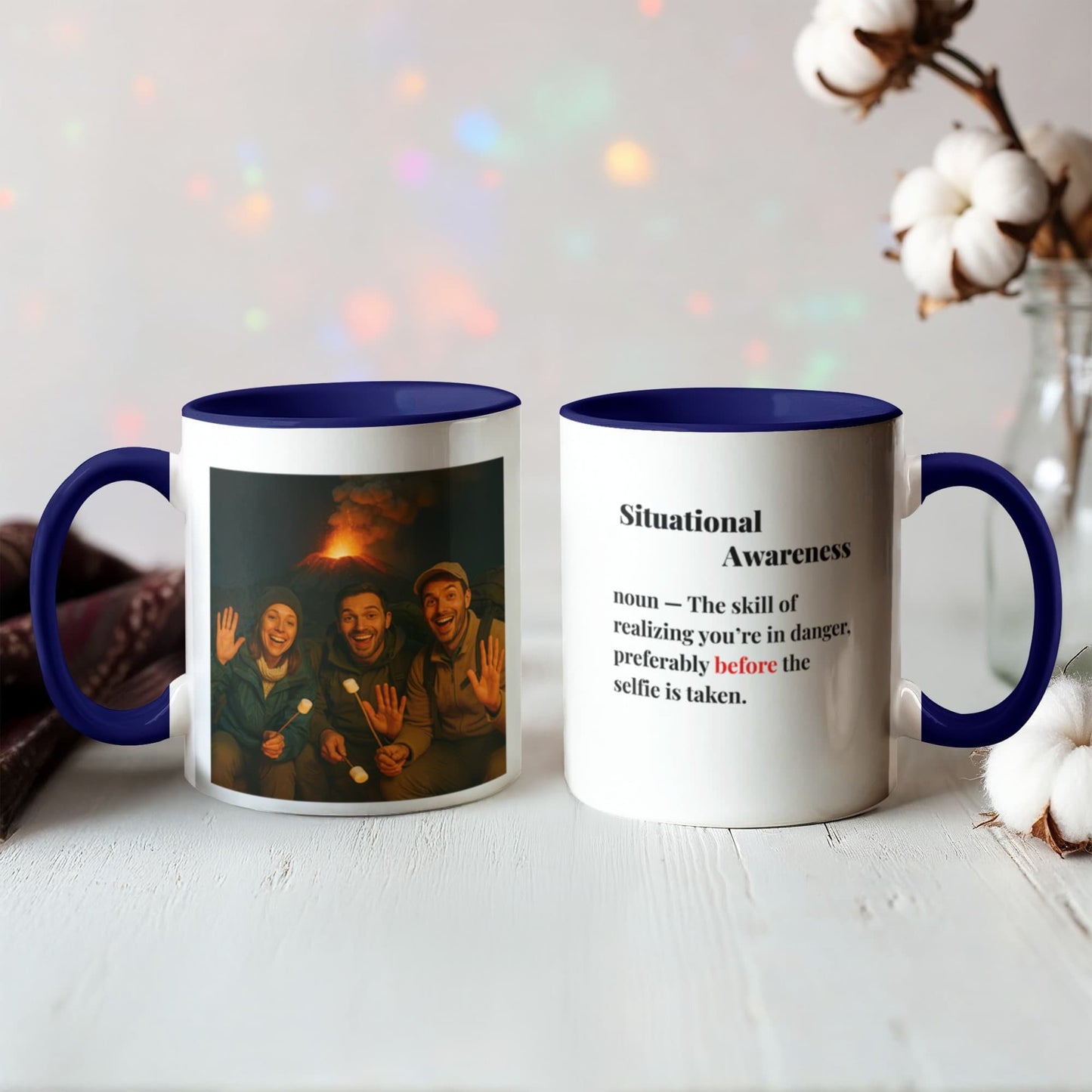 ShineOn Fulfillment Drinkware 11 oz. / Midnight Blue Volcano Situational Awareness Coffee Mug - GHR1177