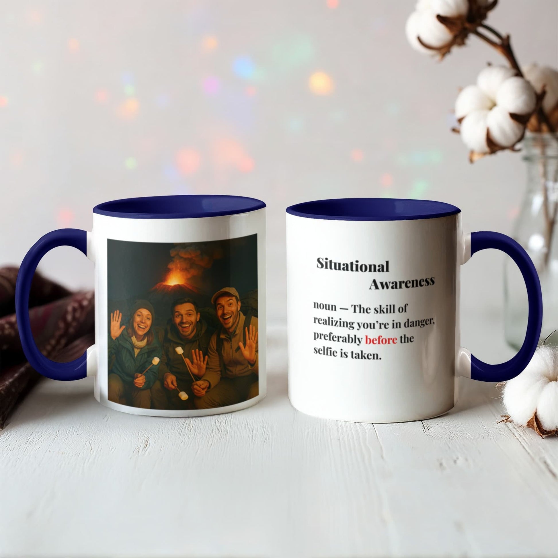 ShineOn Fulfillment Drinkware 11 oz. / Midnight Blue Volcano Situational Awareness Coffee Mug - GHR1177
