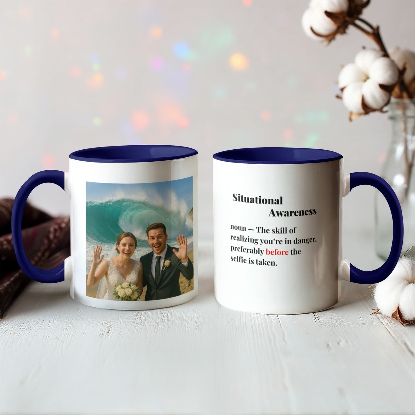 ShineOn Fulfillment Drinkware 11 oz. / Midnight Blue Wedding Situational Awareness Coffee Mug - GHR1173