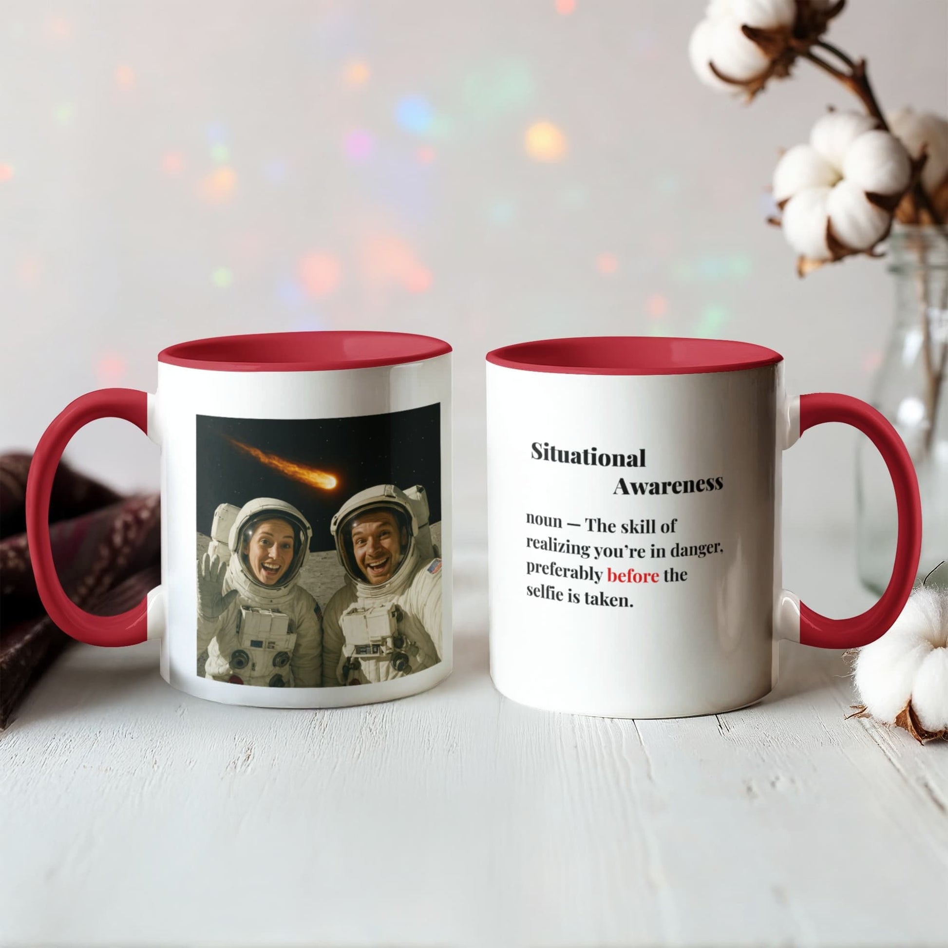 ShineOn Fulfillment Drinkware 11 oz. / Red Meteor Situational Awareness Coffee Mug - GHR1175