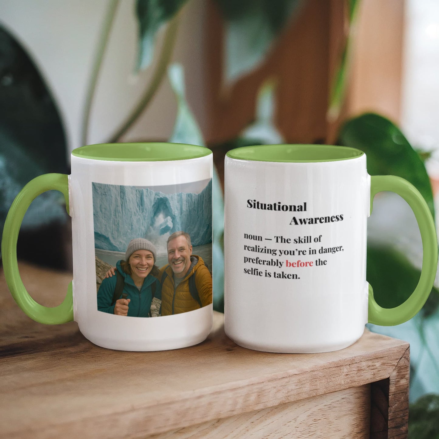 ShineOn Fulfillment Drinkware 15 oz. / Light Green Calving Situational Awareness Coffee Mug - GHR1167