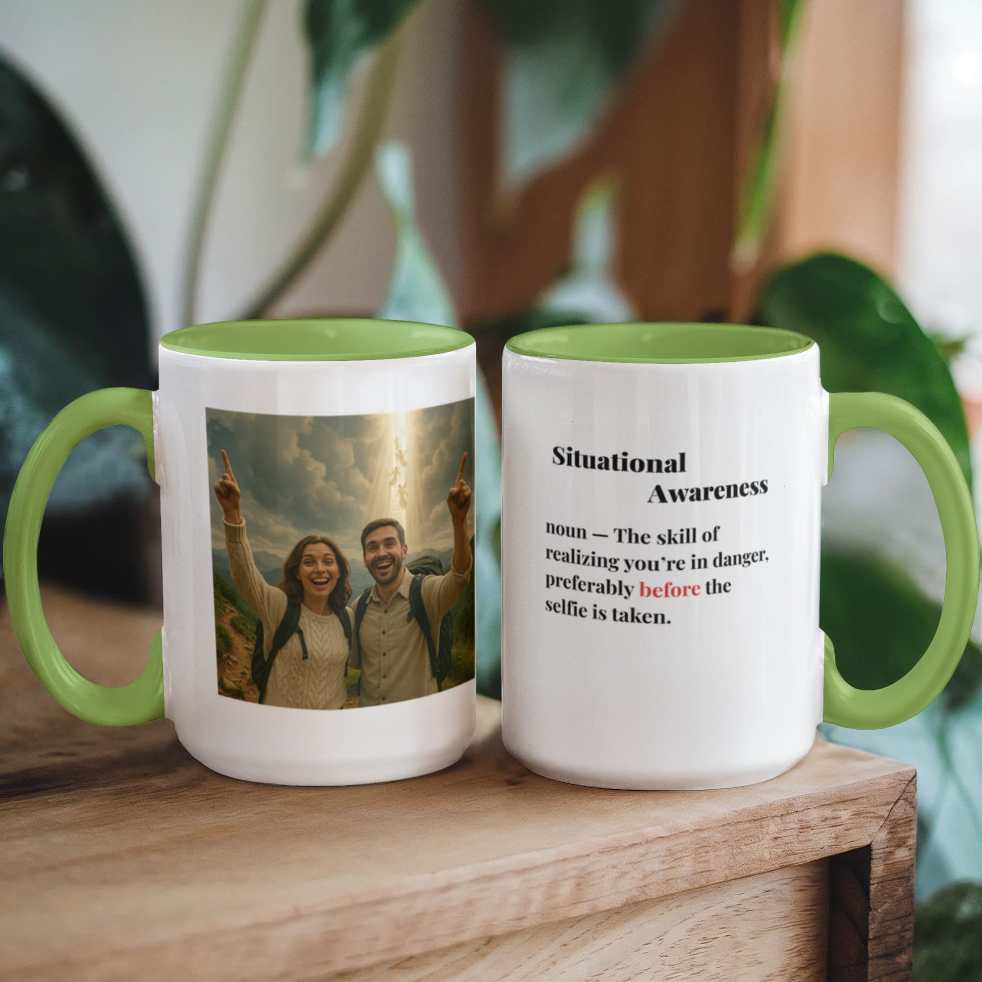 ShineOn Fulfillment Drinkware 15 oz. / Light Green Rapture Situational Awareness Coffee Mug - GHR1181