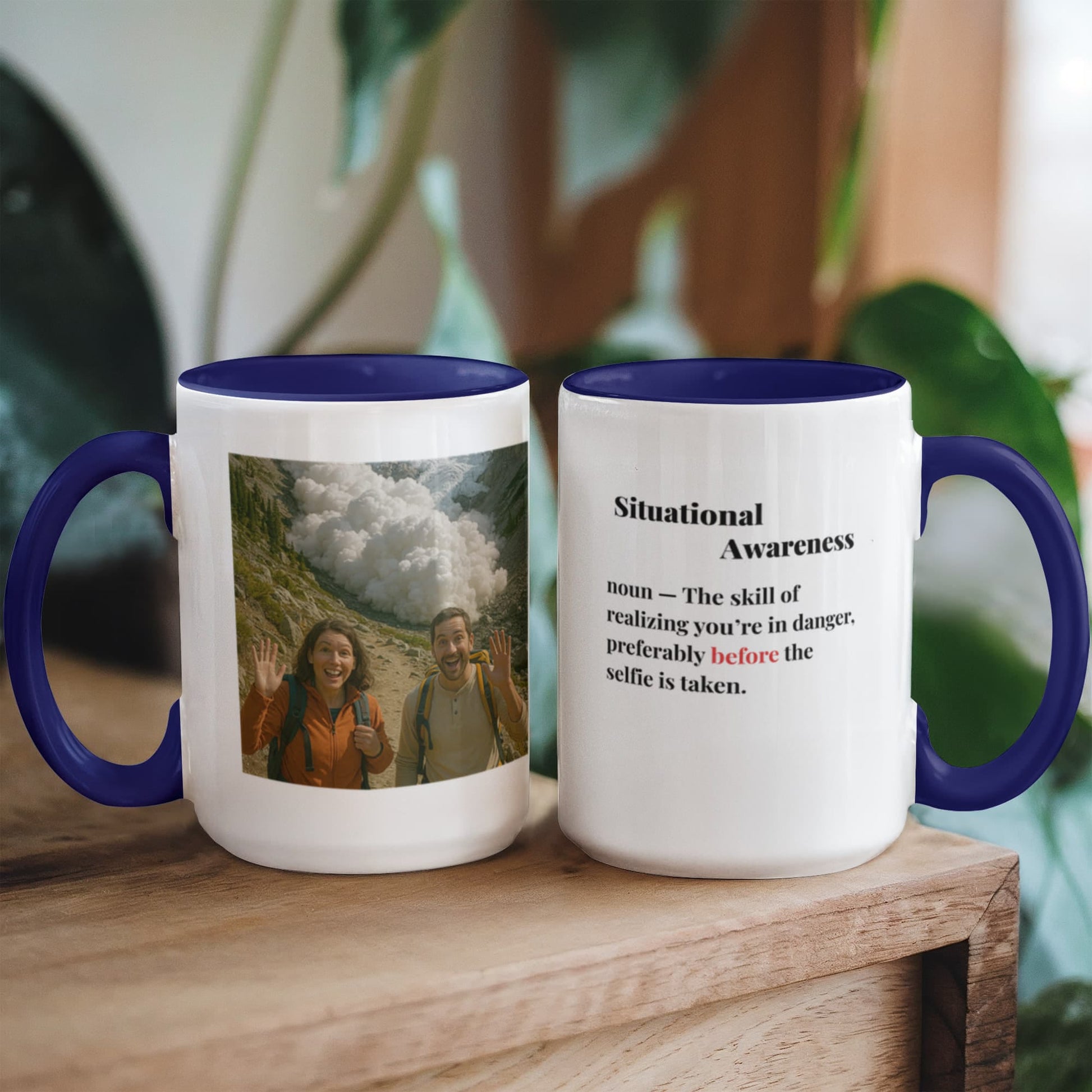 ShineOn Fulfillment Drinkware 15 oz. / Midnight Blue Avalanche Situational Awareness Coffee Mug - GHR1171