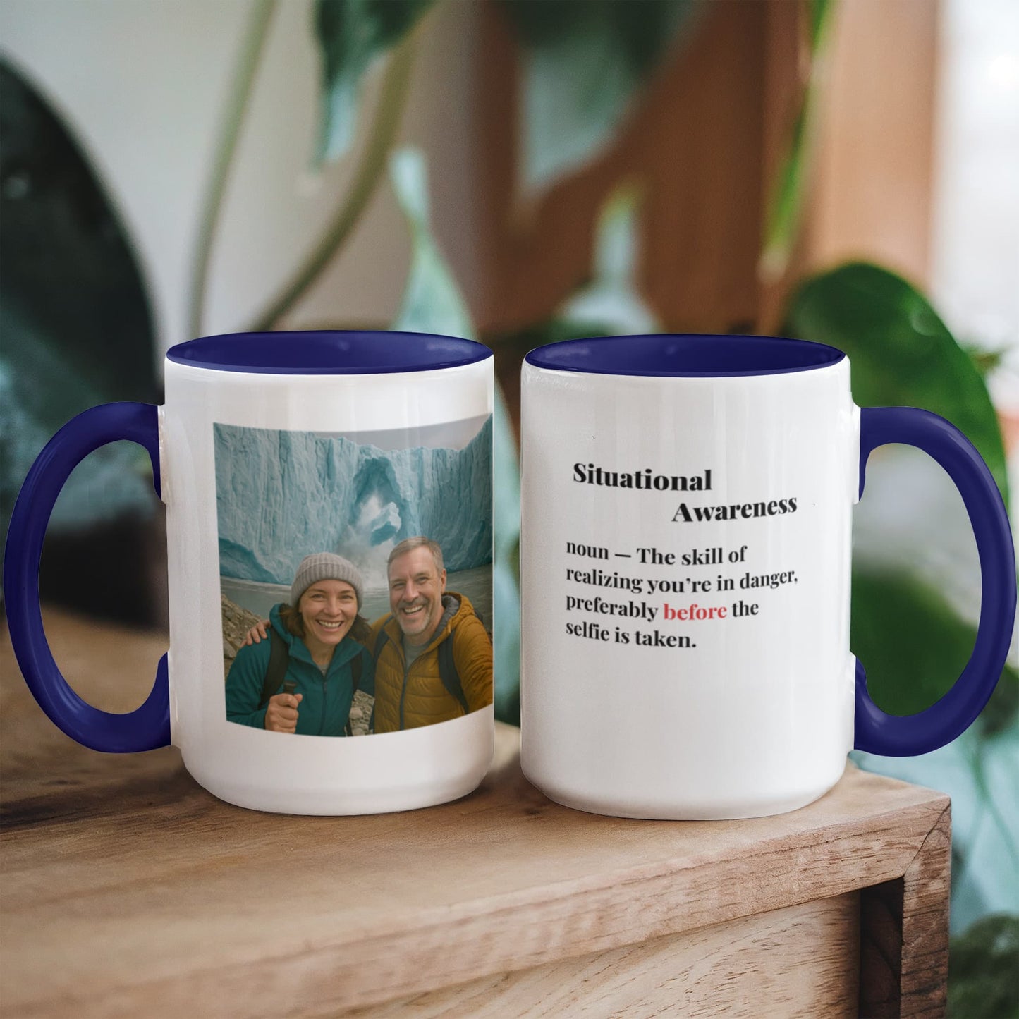 ShineOn Fulfillment Drinkware 15 oz. / Midnight Blue Calving Situational Awareness Coffee Mug - GHR1167