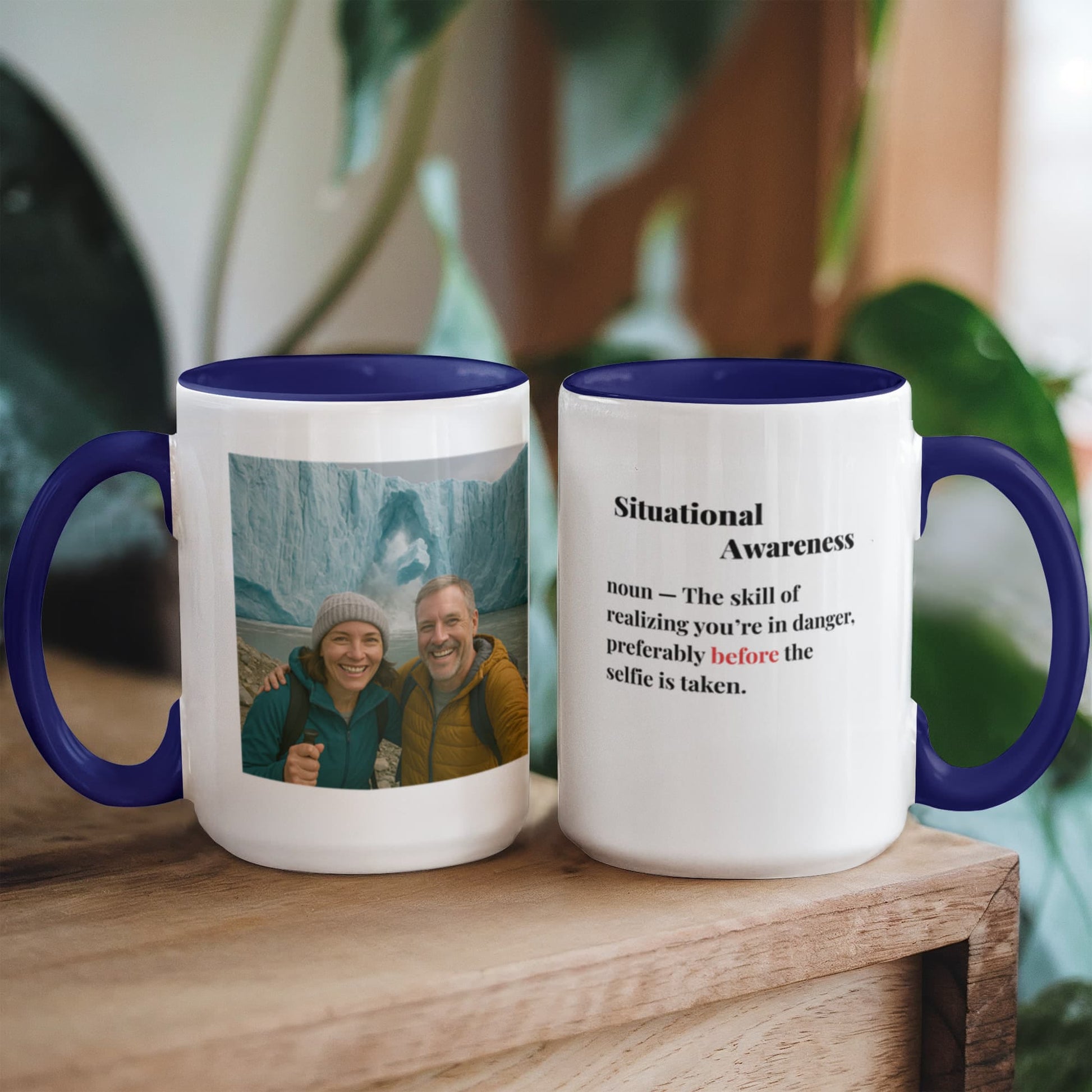 ShineOn Fulfillment Drinkware 15 oz. / Midnight Blue Calving Situational Awareness Coffee Mug - GHR1167