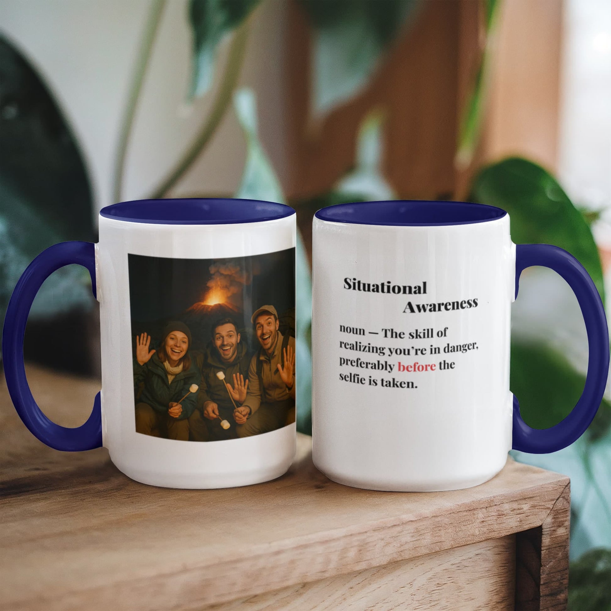 ShineOn Fulfillment Drinkware 15 oz. / Midnight Blue Volcano Situational Awareness Coffee Mug - GHR1177