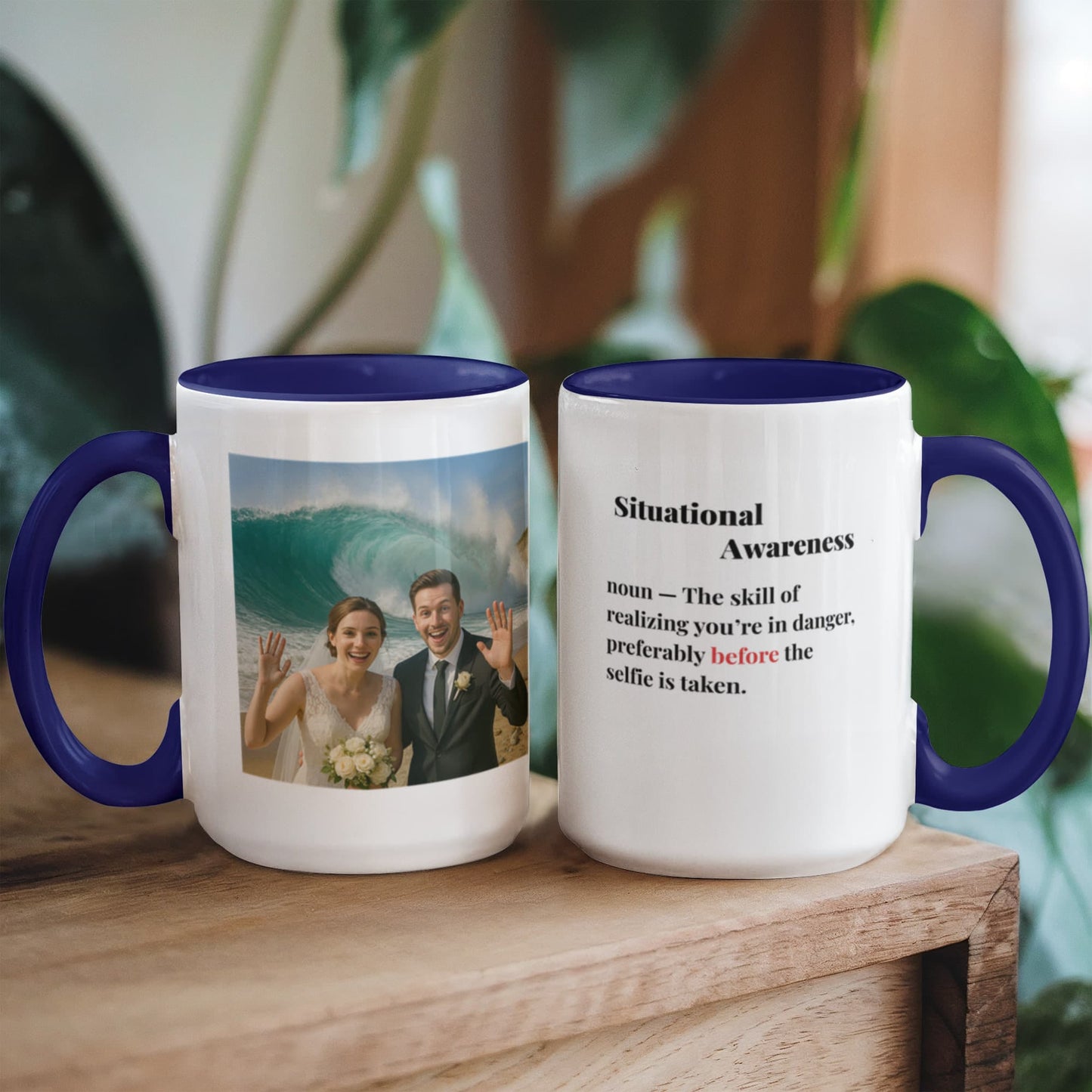 ShineOn Fulfillment Drinkware 15 oz. / Midnight Blue Wedding Situational Awareness Coffee Mug - GHR1173