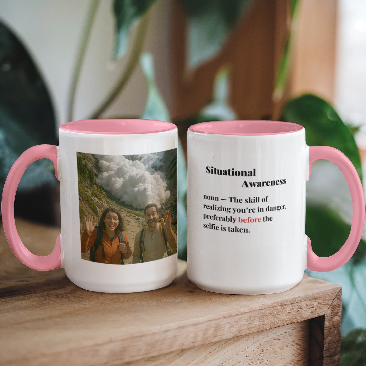 ShineOn Fulfillment Drinkware 15 oz. / Pink Avalanche Situational Awareness Coffee Mug - GHR1171
