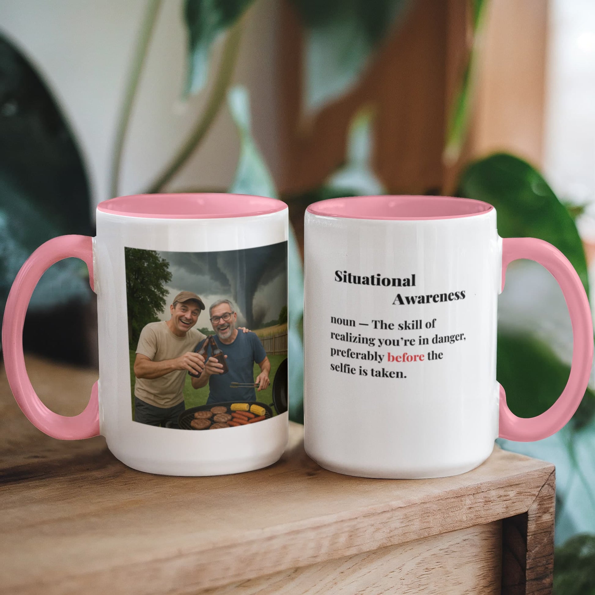 ShineOn Fulfillment Drinkware 15 oz. / Pink BBQ Situational Awareness Coffee Mug - GHR1163
