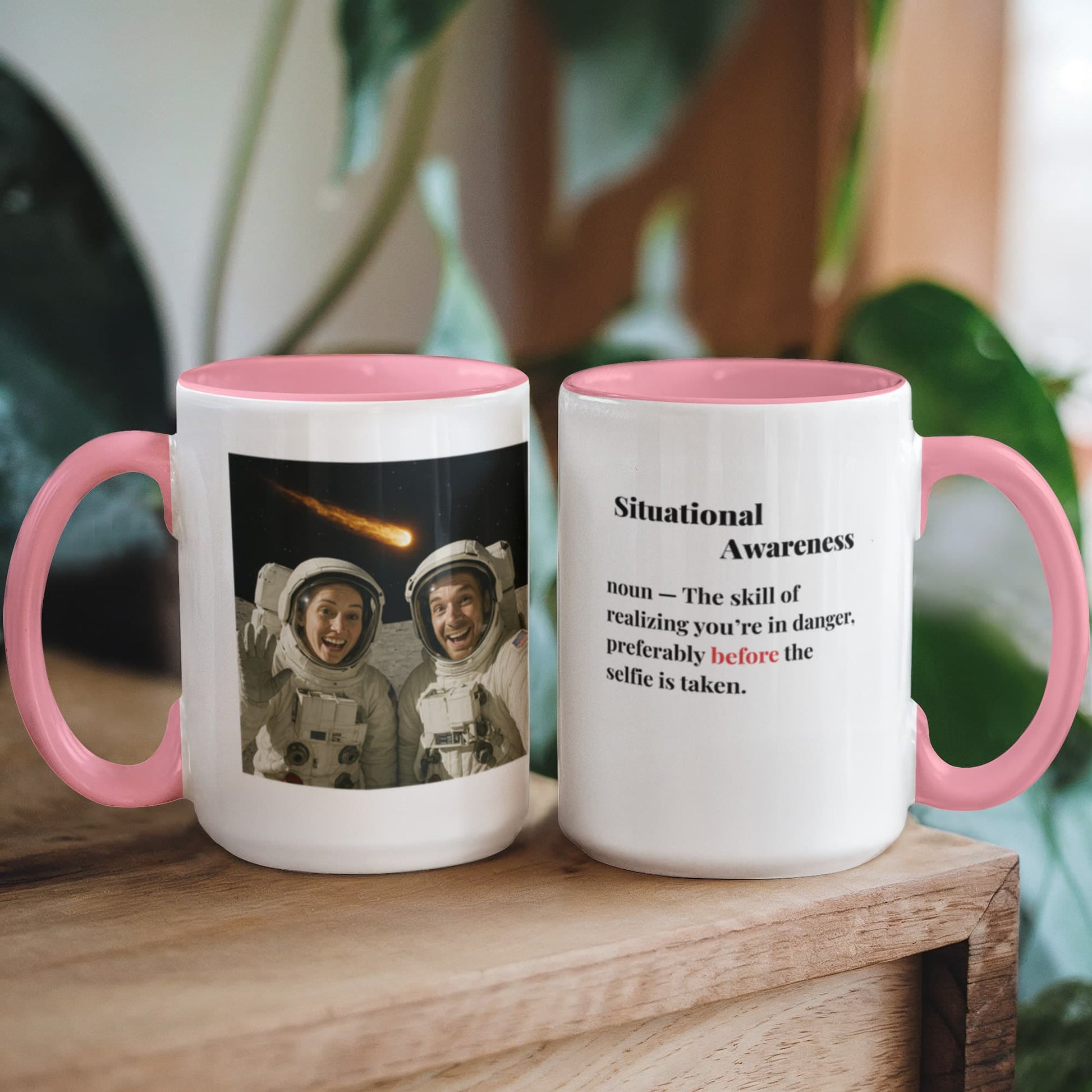 ShineOn Fulfillment Drinkware 15 oz. / Pink Meteor Situational Awareness Coffee Mug - GHR1175