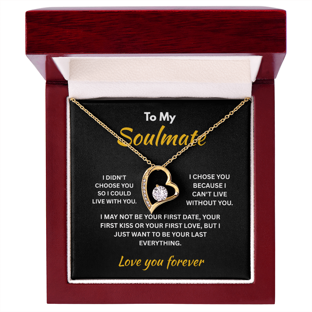 ShineOn Fulfillment Jewelry 18k Yellow Gold Finish / Luxury Box Soulmate - Forever Love Necklace - GHR1309