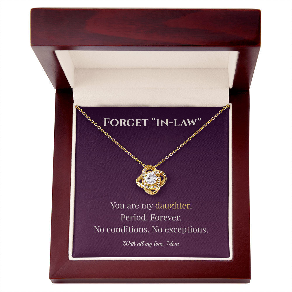 ShineOn Fulfillment Jewelry 18K Yellow Gold Finish / Luxury Box To My Daughter – Forget “In-Law” - GHR1212