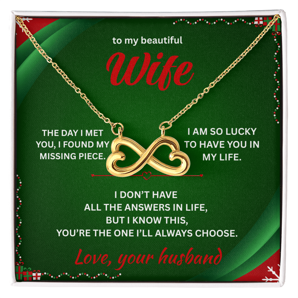 ShineOn Fulfillment Jewelry 18k Yellow Gold Finish / Standard Box Husband->Wife - Endless Love Necklace - GHR1286