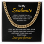 ShineOn Fulfillment Jewelry 18K Yellow Gold Finish / Standard Box Soulmate - Cuban Link Chain Necklace - GHR1313