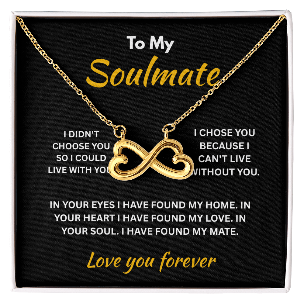 ShineOn Fulfillment Jewelry 18k Yellow Gold Finish / Standard Box Soulmate - Endless Love Necklace - GHR1295
