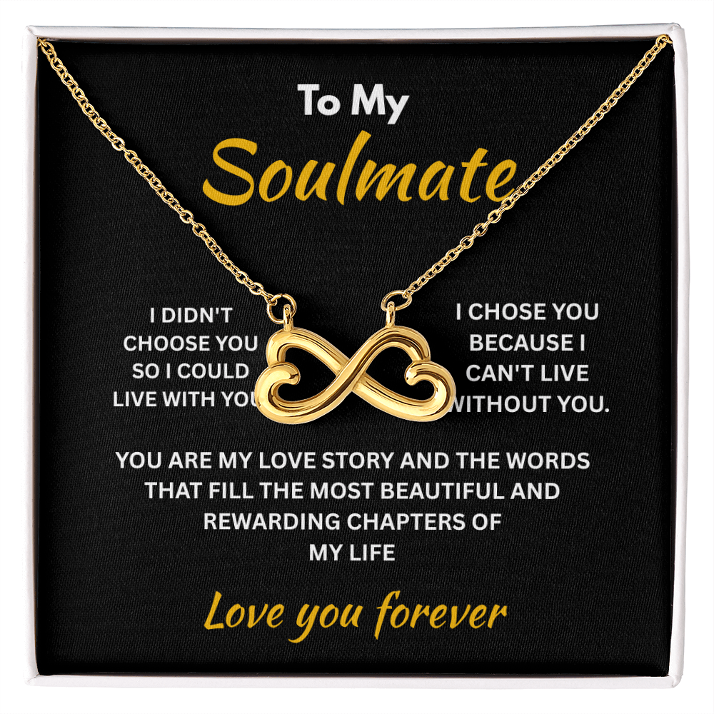 ShineOn Fulfillment Jewelry 18k Yellow Gold Finish / Standard Box Soulmate - Endless Love Necklace - GHR1298
