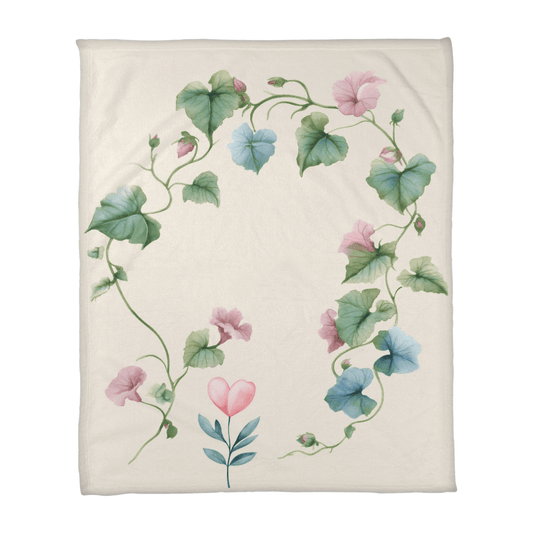 ShineOn Fulfillment Jewelry 30" x 40" Botanical Bliss Coral Fleece Blanket - GHR1213