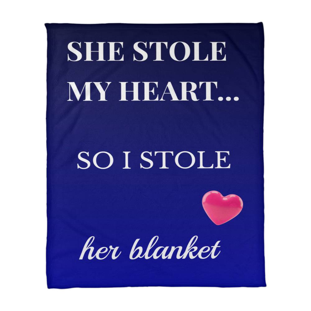 ShineOn Fulfillment Jewelry 30" x 40" Funny Husband to Wife Blanket – She Stole My Heart - GHR1216