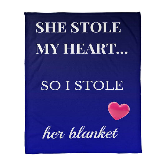 ShineOn Fulfillment Jewelry 30" x 40" Funny Husband to Wife Blanket – She Stole My Heart - GHR1216