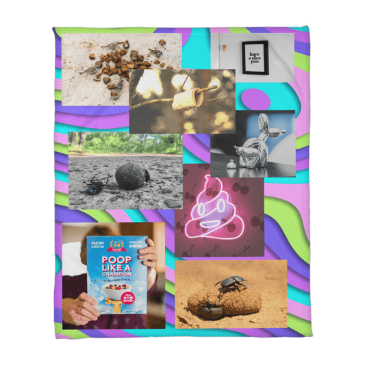 ShineOn Fulfillment Jewelry 30" x 40" Poop Happens - Coral Fleece Blanket - GHR1215