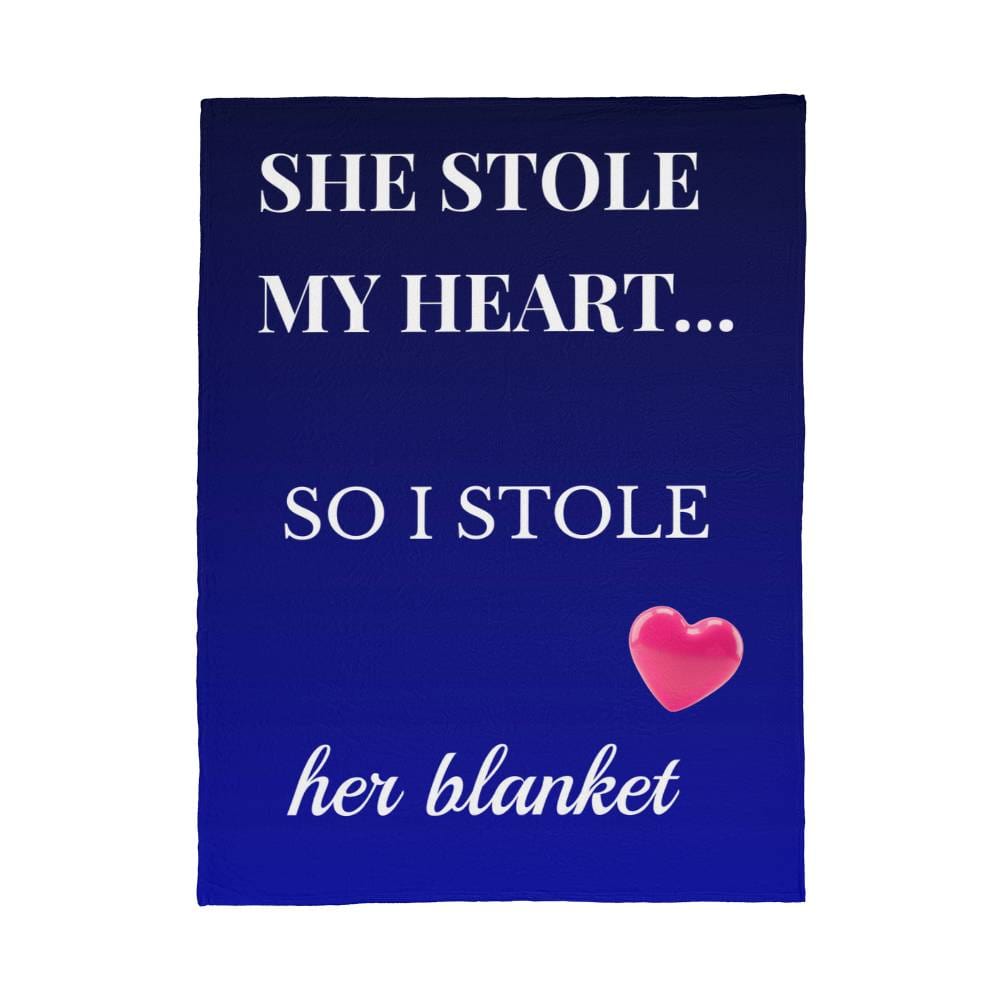 ShineOn Fulfillment Jewelry 60" x 80" Funny Husband to Wife Blanket – She Stole My Heart - GHR1216