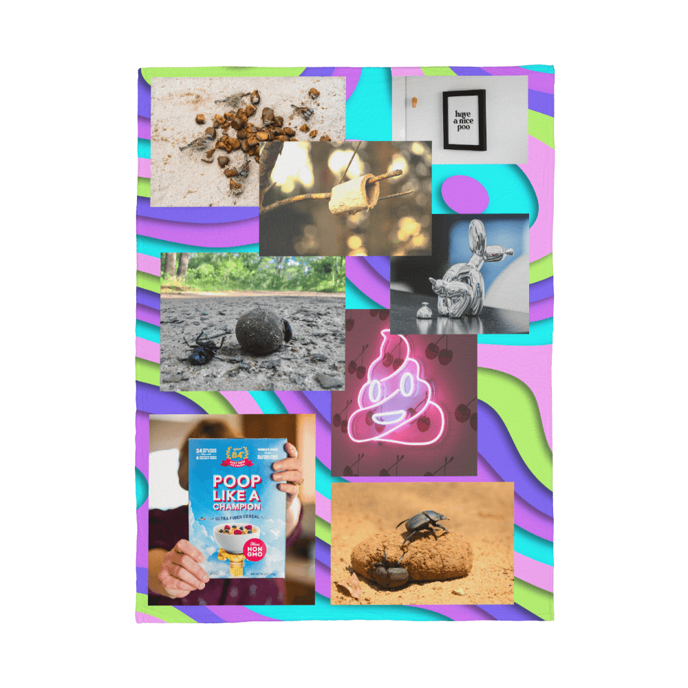 ShineOn Fulfillment Jewelry 60" x 80" Poop Happens - Coral Fleece Blanket - GHR1215