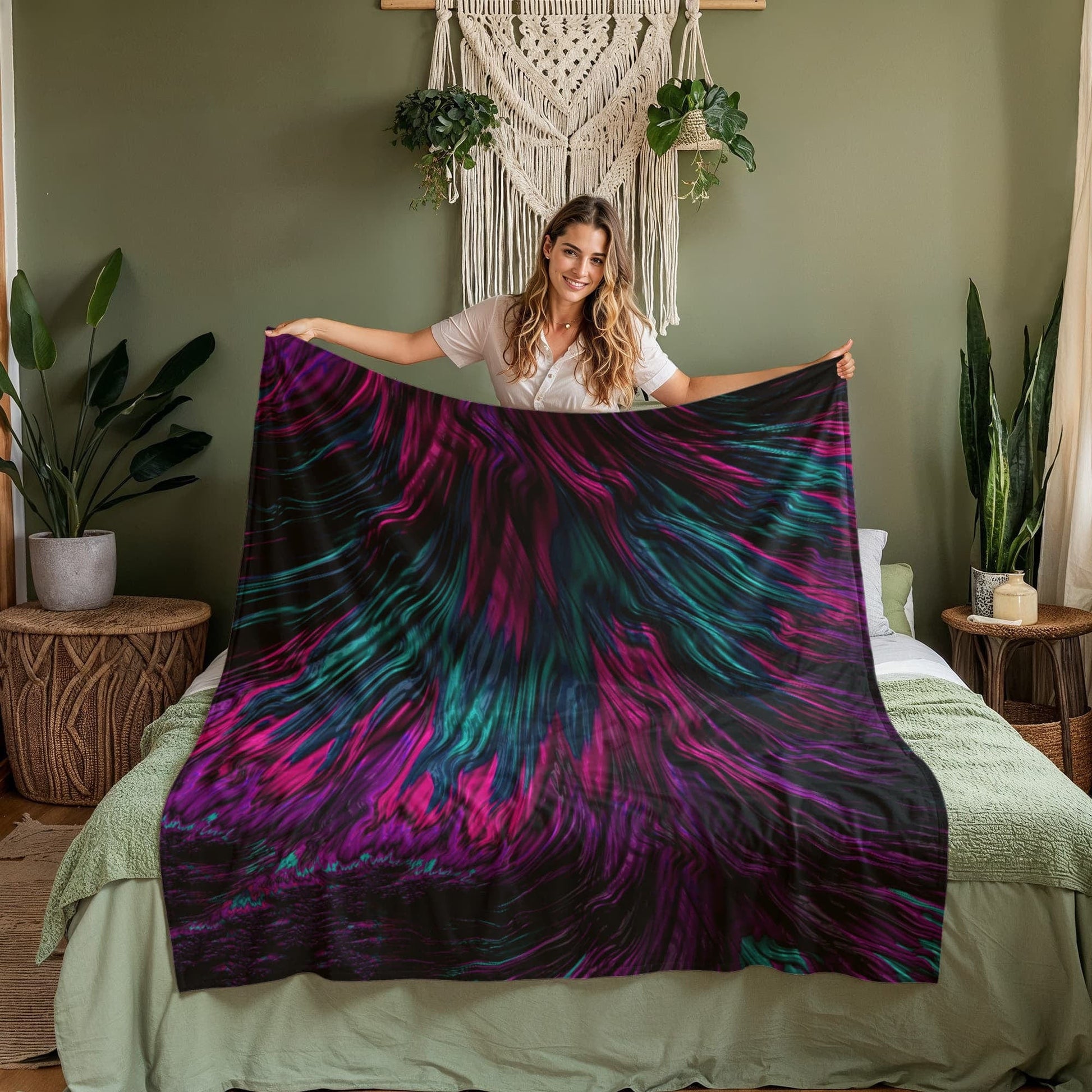 ShineOn Fulfillment Jewelry Abstract Coral Fleece Blanket - GHR1218