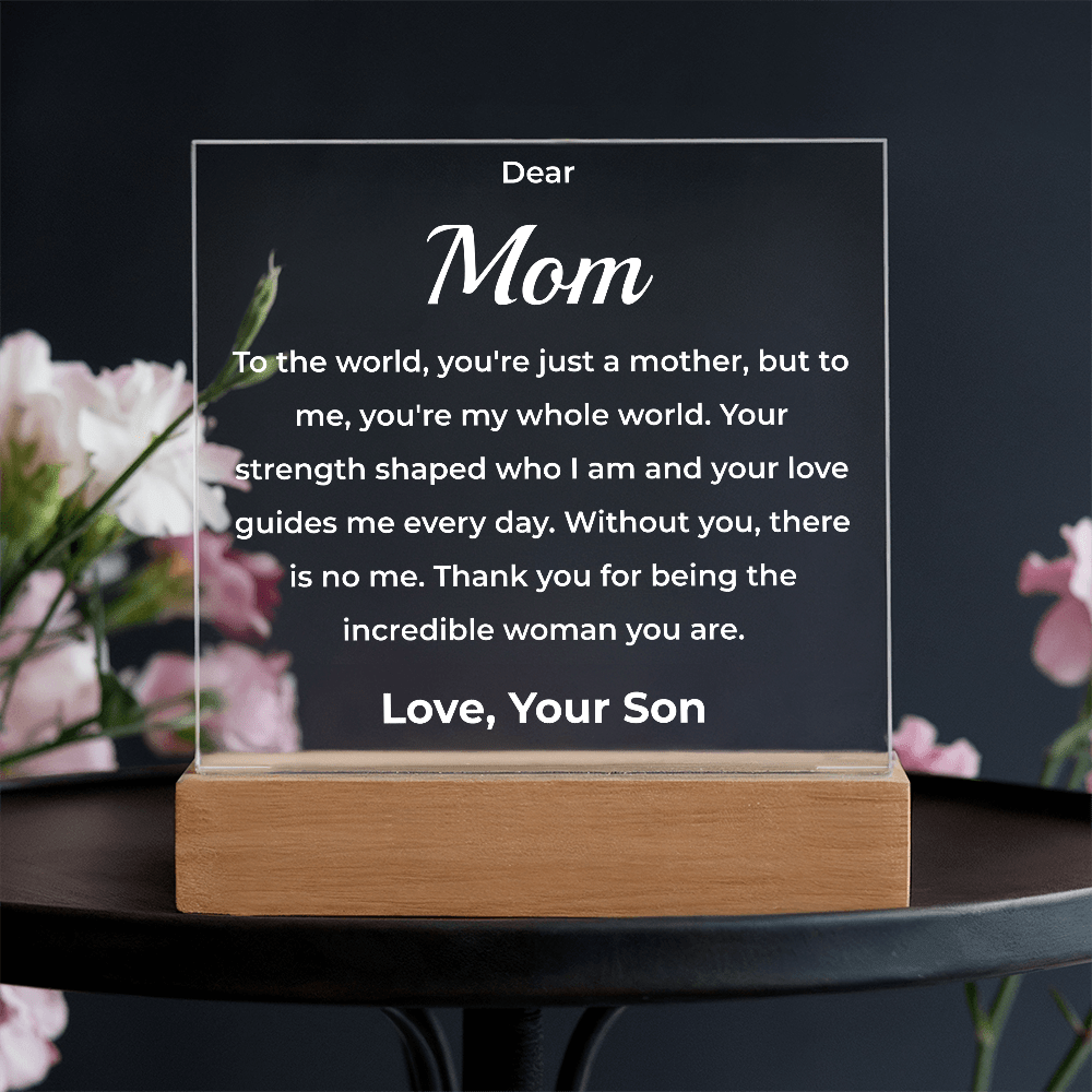 ShineOn Fulfillment Jewelry Battery Powered LED Base Dear Mom From Son